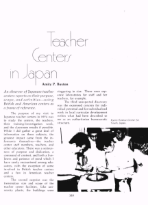 Teacher Centers in Japan