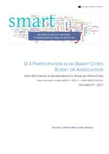 GEO-C Smart Cities Event Participation Report