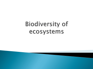 Biodiversity of ecosystems