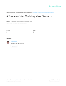 Framework For Modeling Mass Disaster, Hamed Assaf