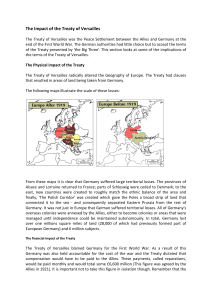 The Impact of the Treaty of Versailles