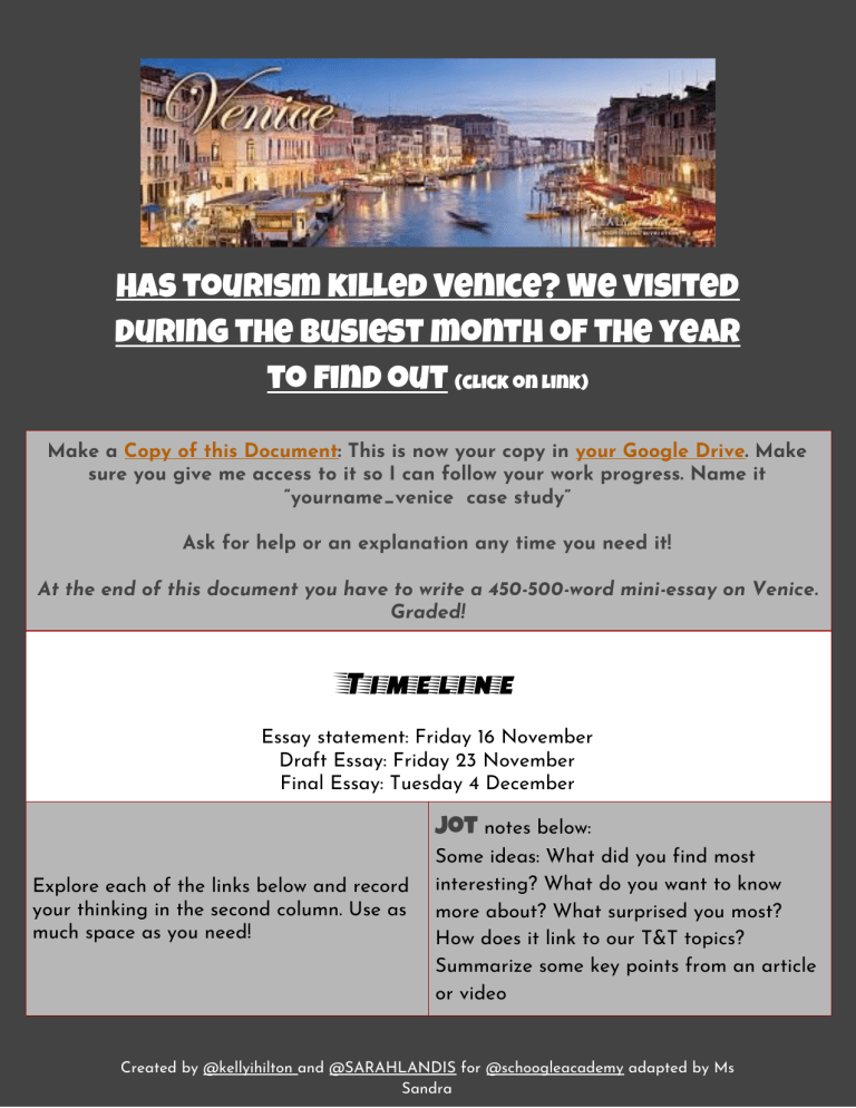 venice tourism case study