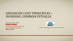 BMRA FDA Advanced Cost Principles