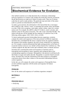 10.8 Homework biochemical evidence for evolution - ID11446