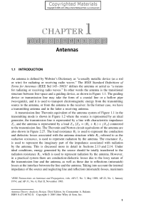 Antenna Theory: Introduction to Antennas