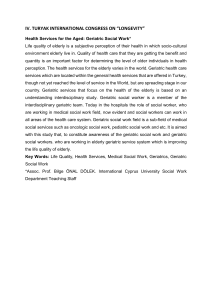 Abstract: Health Services for the Aged: Geriatric Social Work