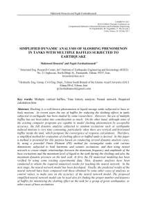 Sloshing Analysis in Baffled Tanks During Earthquakes