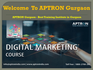 Digital Marketing Course in Gurgaon - APTRON Gurgaon