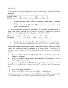 Question one probability