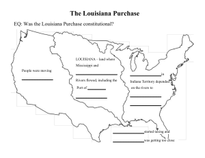 The Louisiana Purchase Assignment