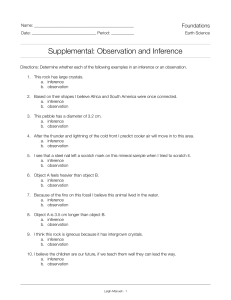 Supplemental - Observation and Inference