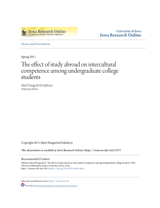 The effect of study abroad on intercultural competence among undergraduate students