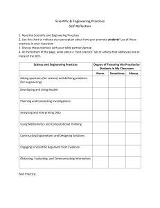 SEP Reflection Checklist