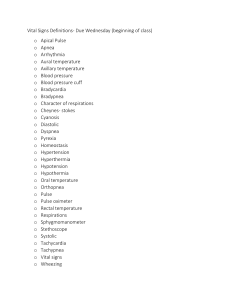 Vital Signs Definitions