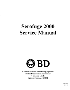 Serofuge-2000-Series-Service-Manual