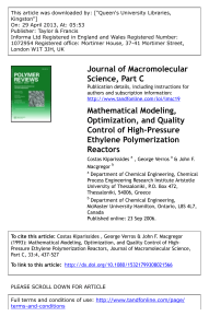 Mathematical Modeling, Optimization, and Quality Control of High-Pressure Ethylene Polymerization Reactors