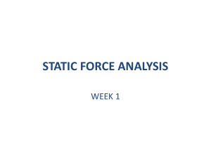 STATIC FORCE ANALYSIS