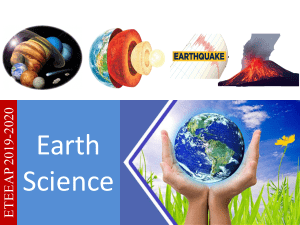 Part II - Earth Science - Lecture