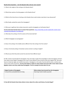Rosetta Stone Questions