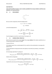 PHYS 117 Midterm Test Package Solutions Fall 2019