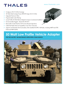 50-Watt Low Profile Vehicle Adapter