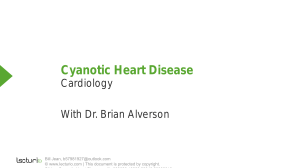 Slides Cyanotic Heart Disease