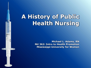 Michael Adams - A History of Public Health Nursing