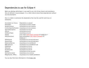 Dependencies to use for Eclipse 4