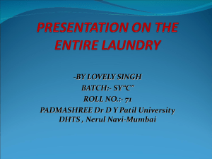 presentation on the entire laundry
