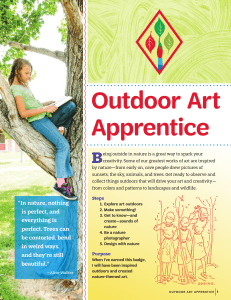 Cadette Outdoor Art Apprentice Badge Girl Scouts 
