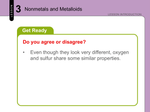 nonmetals and metalloids