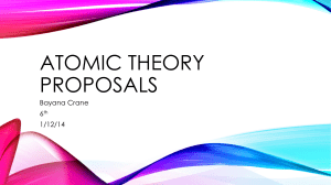 Atomic Theory Proposals bc
