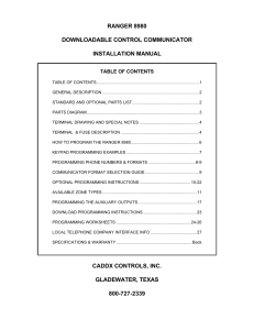 Ranger 8980 Downloadable Control Communicator Install Manual Sep 1998