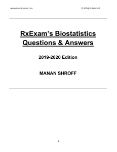 Biostatistics Sample Questions