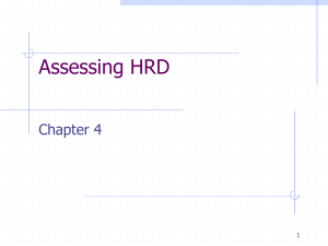 Assessing HRD