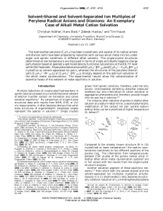 Perylene Anions & Alkali Metal Solvation