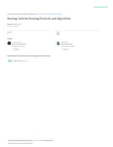 Internet Routing Protocols and Algorithms Research Paper