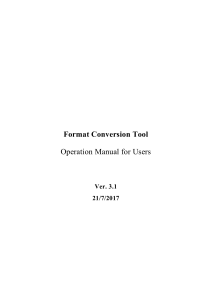 FormatConversionTool UserManual en