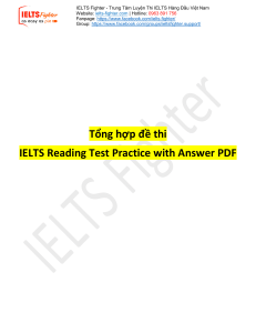 Tổng hợp đề thi IELTS Reading Test Practice with Answer PDF - IELTS Fighter