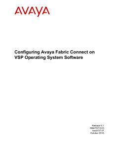 Avaya SPB ConfiguringFabricConnect VOSS