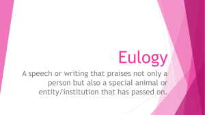 Eulogy speech structure