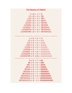 The Beauty of Maths