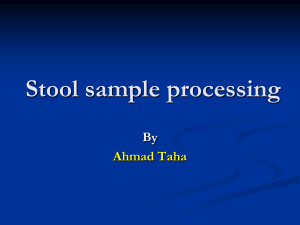 Stool sample processing