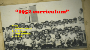 1952 curriculum
