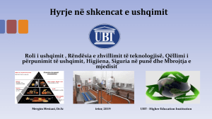 PREZANTIMI-2-MERGIM MESTANI-Higjiena, siguria ne pune, mbrojtja e mjedisit-UBT-2019