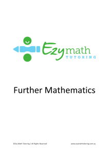 Ezy Math Tutoring - Further Maths