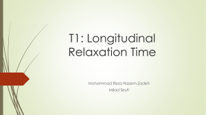 2-T1 Longitidinal Relaxation Time