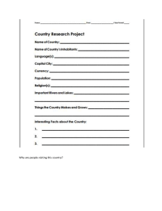 Country Info Sheet