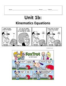 Unit 1b - Kinematics Equations-2019-20 (1)