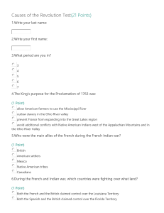 Causes of the Revolution Test km